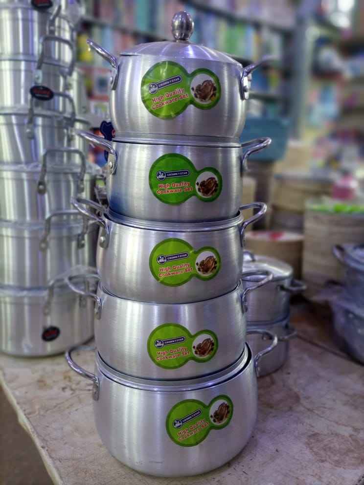 Alminuom pot 5pcs image - Mobiarket