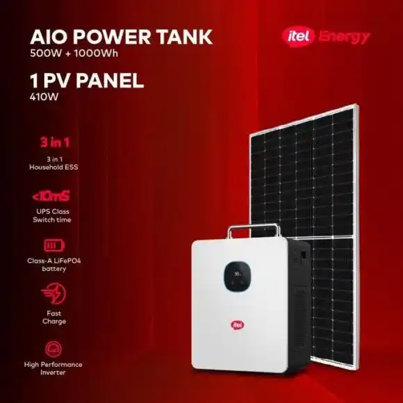 itel 500W Solar Generator 1000Wh Lithium Battery with itel 410w Panel | Power Tank IESS-05K10N image - Mobimarket